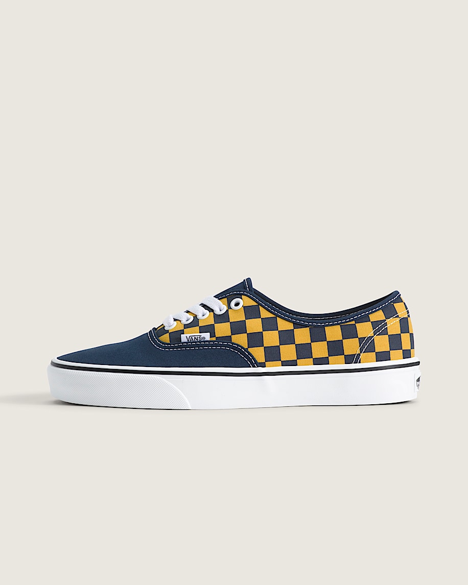 Authentic Shoe VANS Checkerboard Navy  Gold HERO
