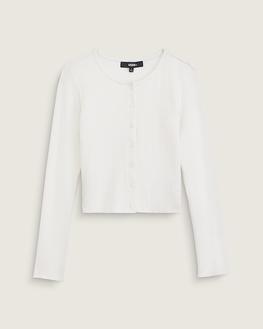 Long Sleeve Button Up Shirt VANS Marshmallow White HERO