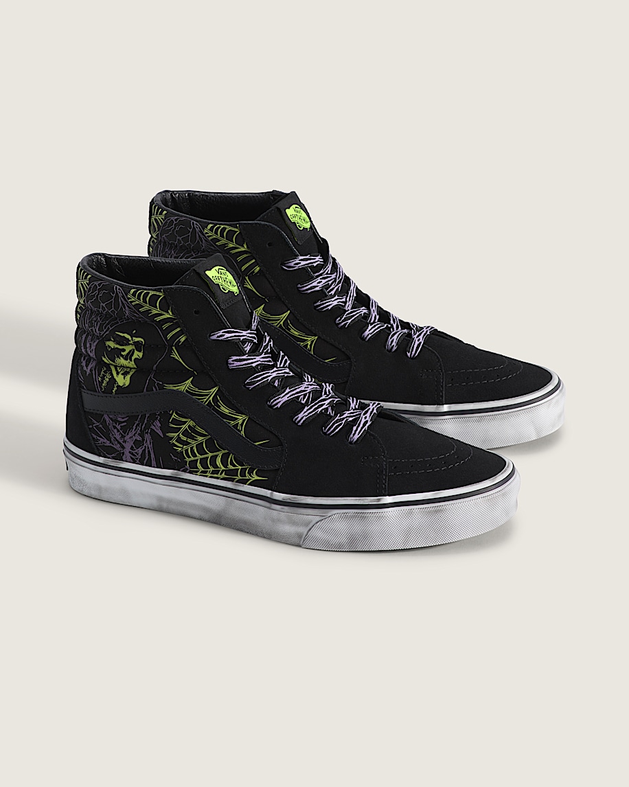 Sk8Hi Shoe VANS GlowintheDark Black  Green Foam ALT1