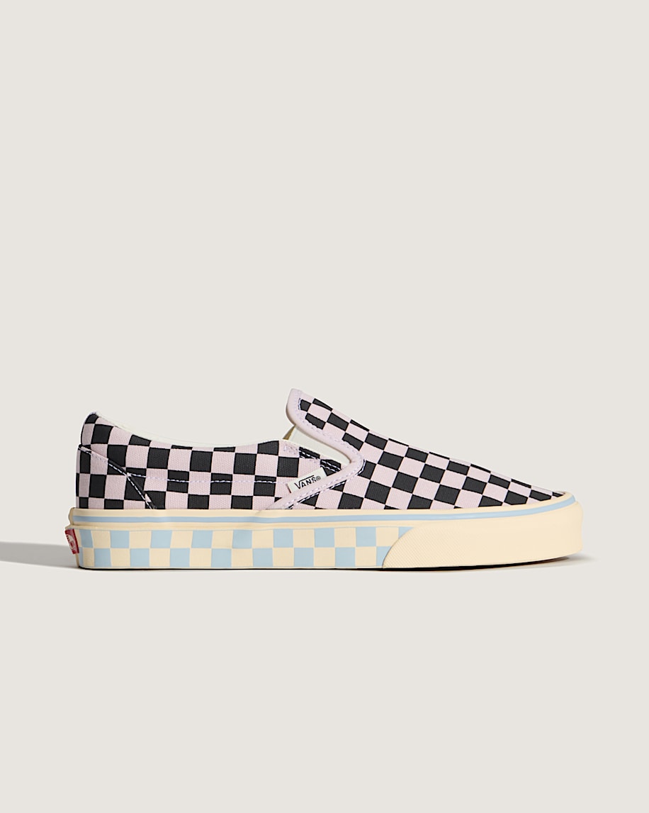 Classic SlipOn Checkerboard Shoe VANS Checkerboard Pale Petal Pink  Black ALT4