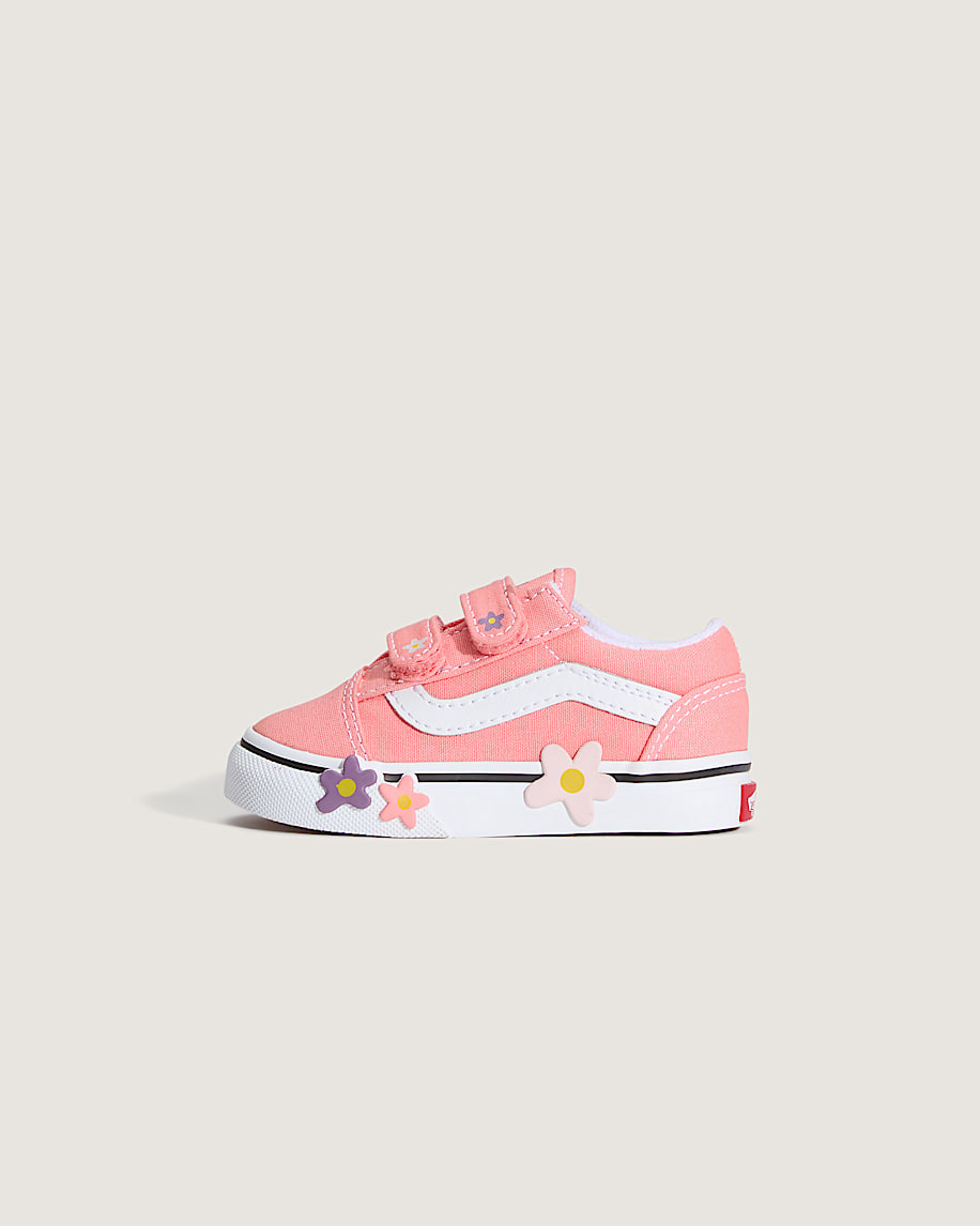 Toddler Old Skool V Shoe VANS Sunset Blush Pink HERO
