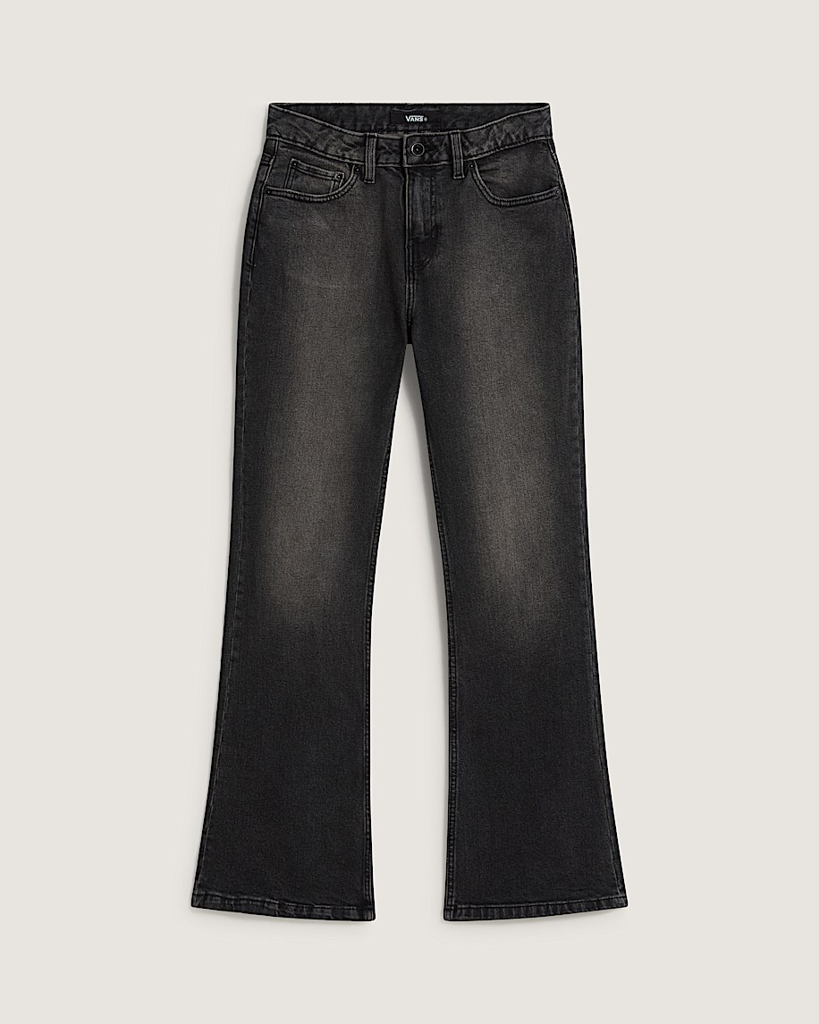 Check5 Low Rise Boot Cut Pants VANS Washed Black HERO
