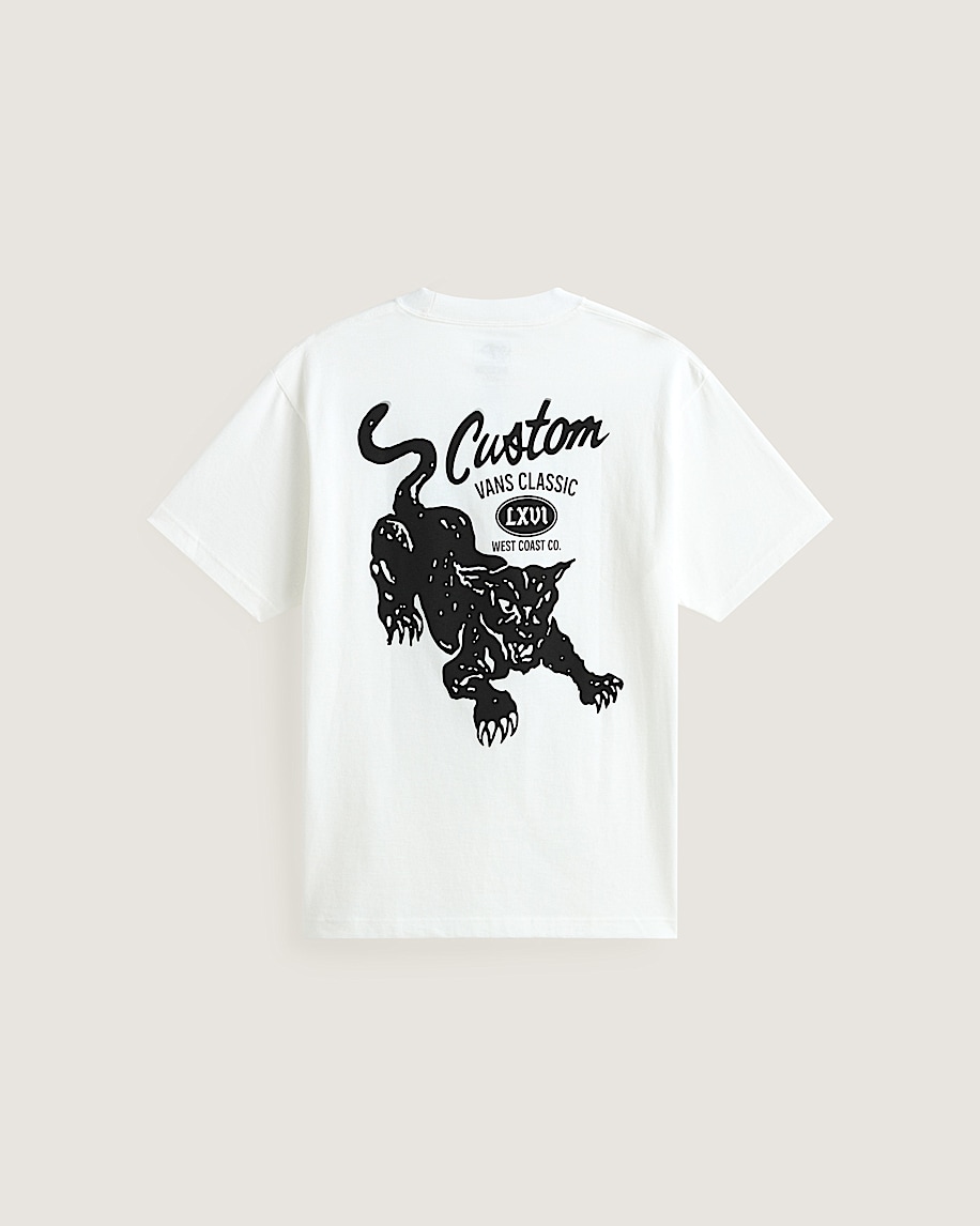 Custom Cat TShirt VANS White ALT1