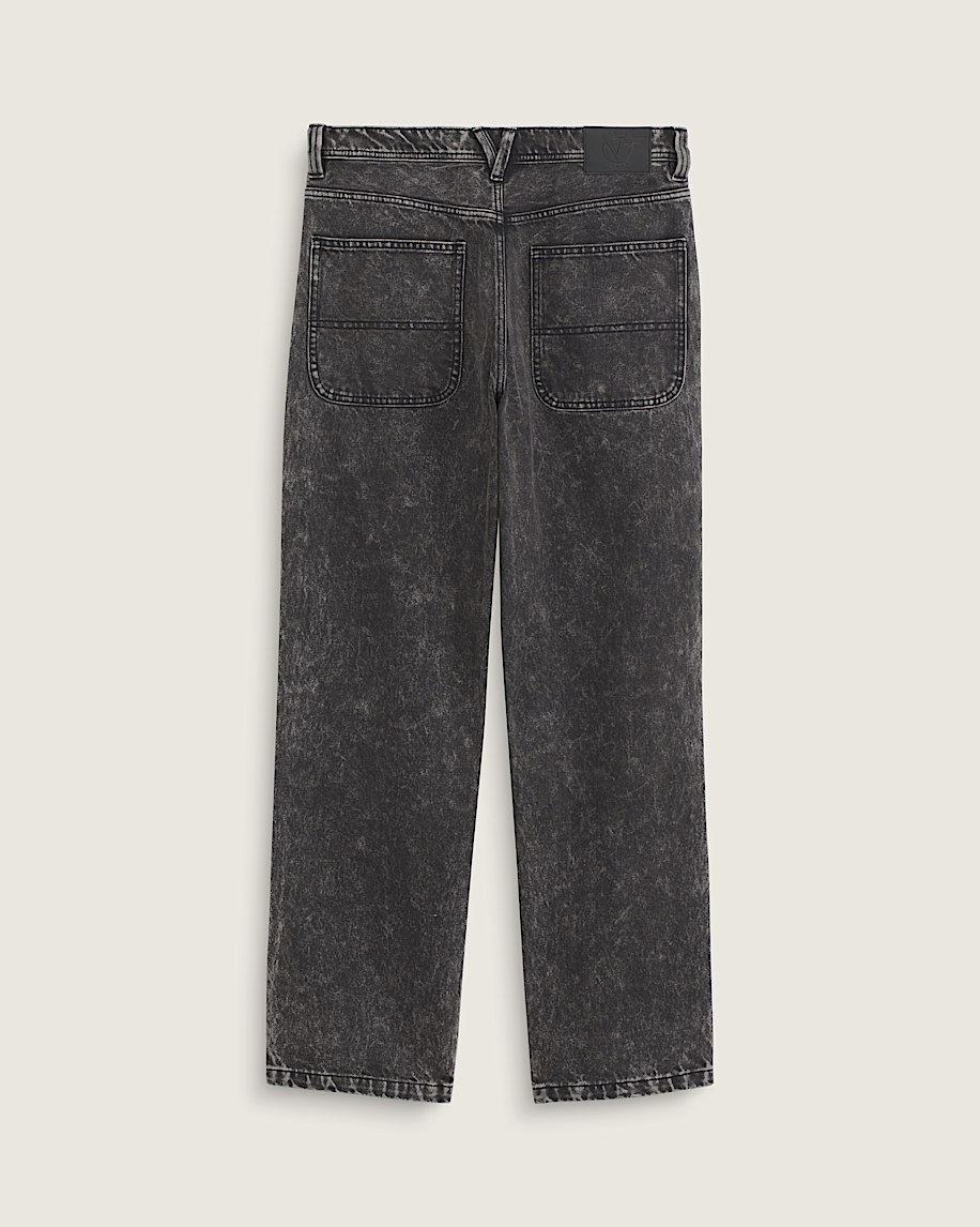 Vans X Rowan Double Knee Denim Pants VANS Stonewash Black ALT1