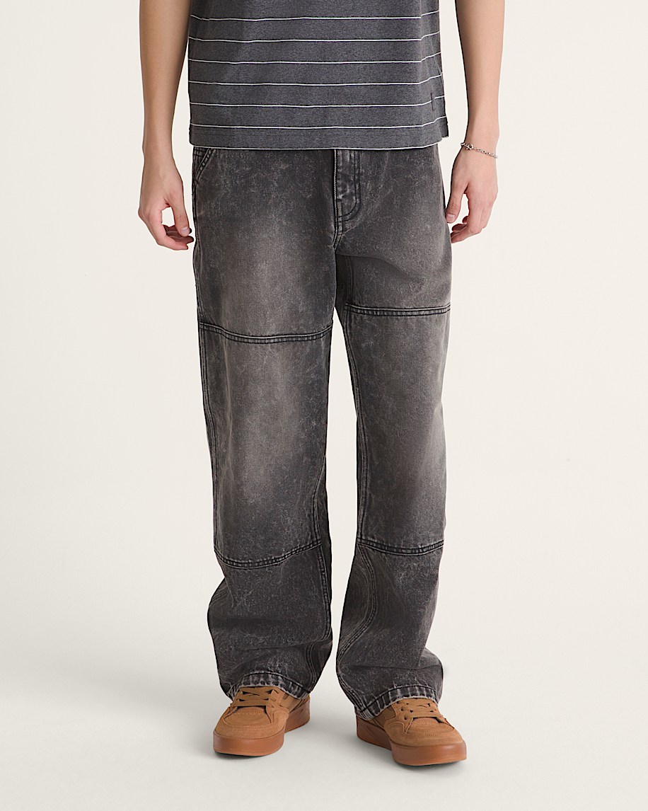 Vans X Rowan Double Knee Denim Pants VANS Stonewash Black ALT2
