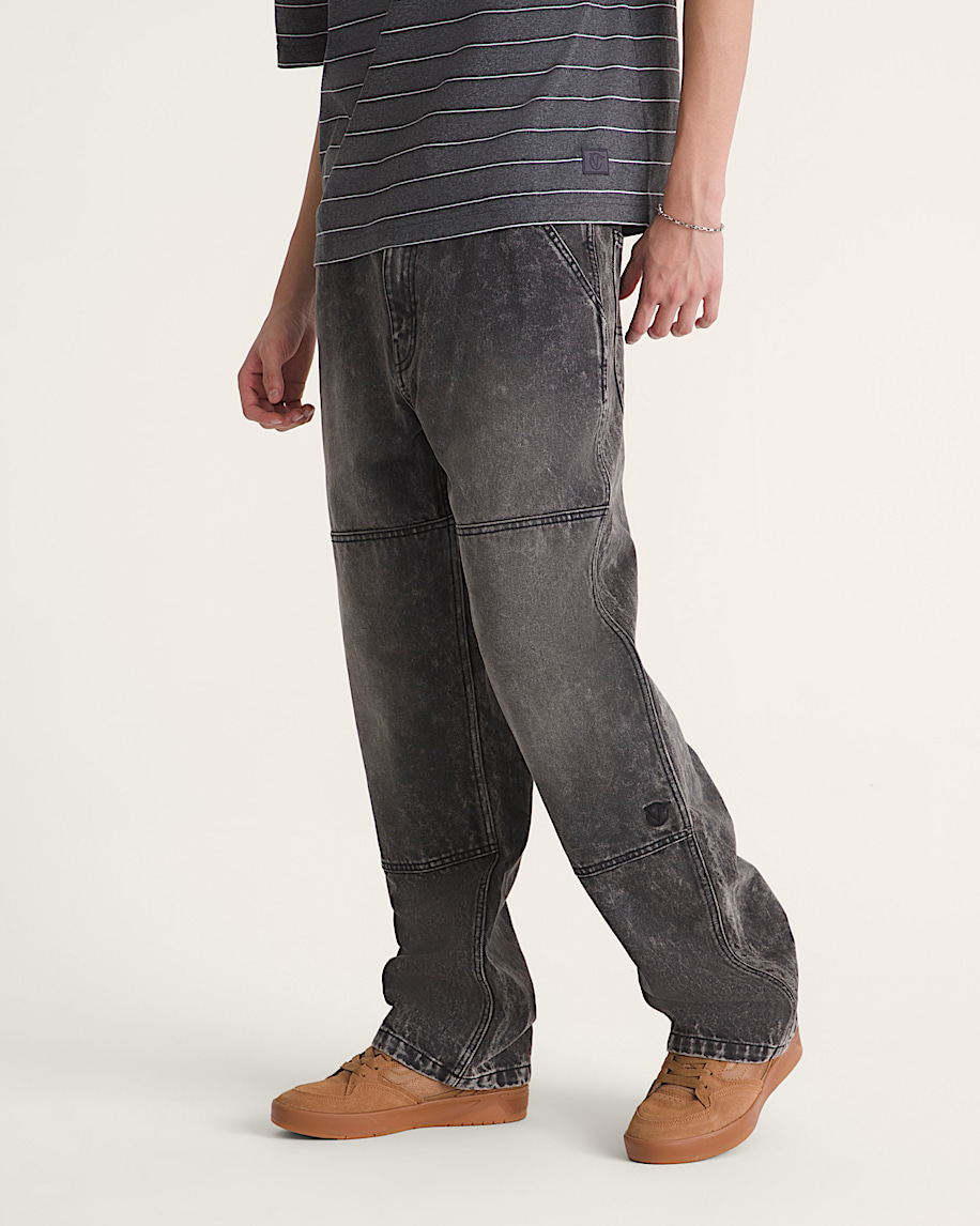 Vans X Rowan Double Knee Denim Pants VANS Stonewash Black ALT5