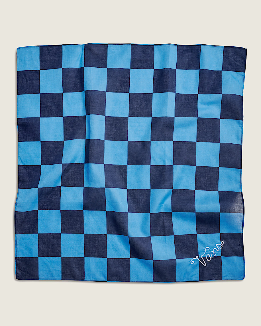 Waffle Shop Checkerboard Clash Bandana VANS Navy Blue HERO