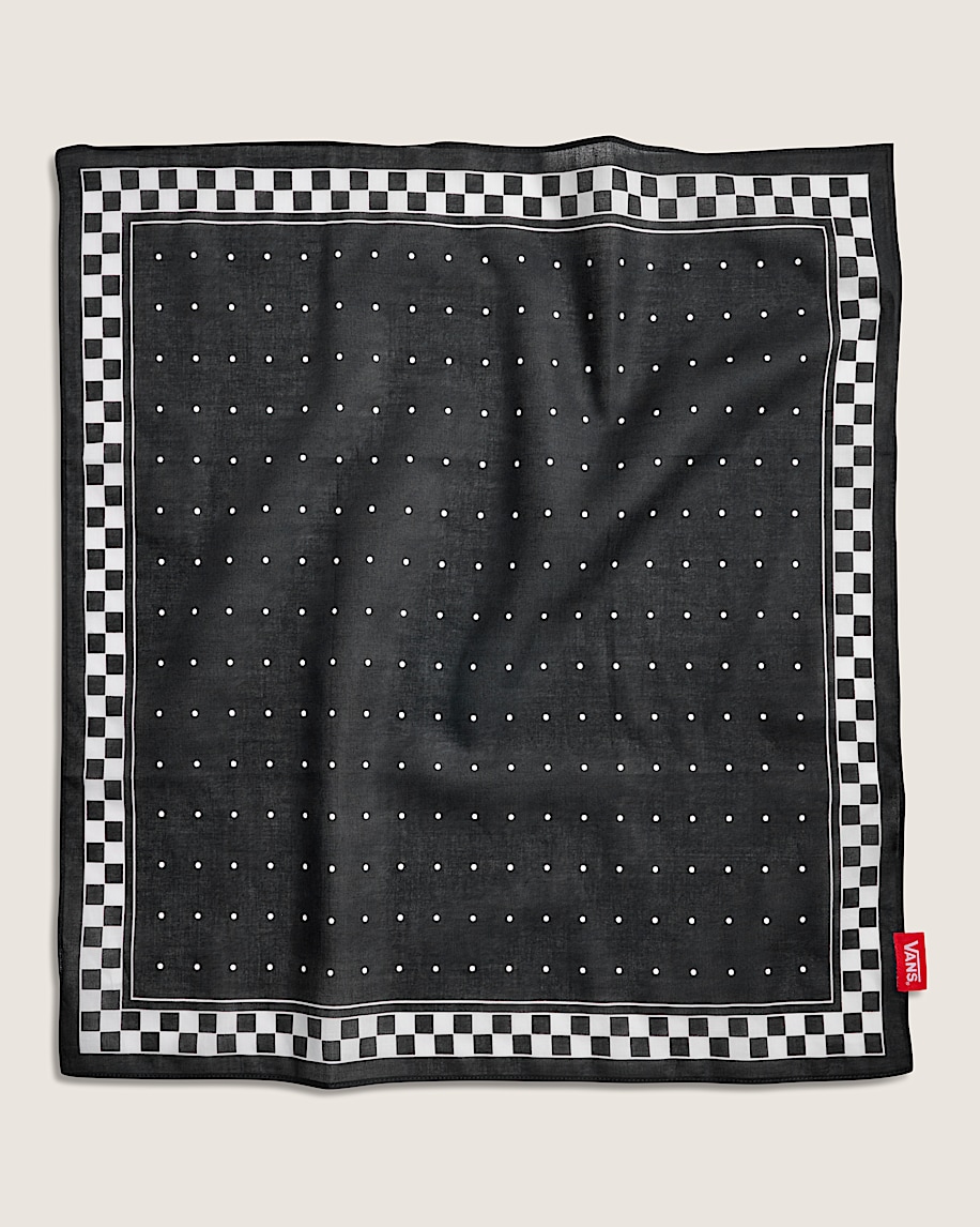 Waffle Shop Checkerboard Dots Bandana VANS Black  White HERO