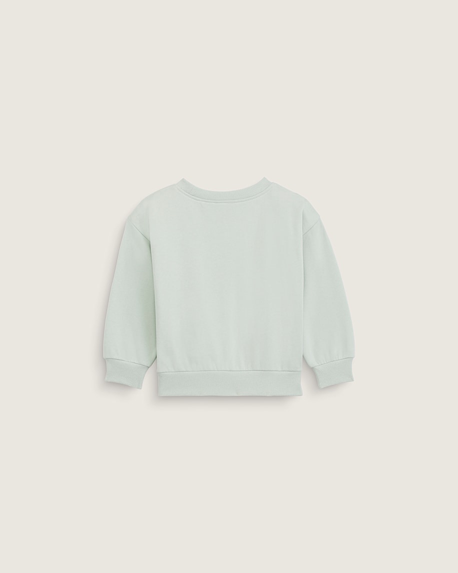 Little Kids Script Logo Crew Pullover VANS Dusty Mint Green ALT1
