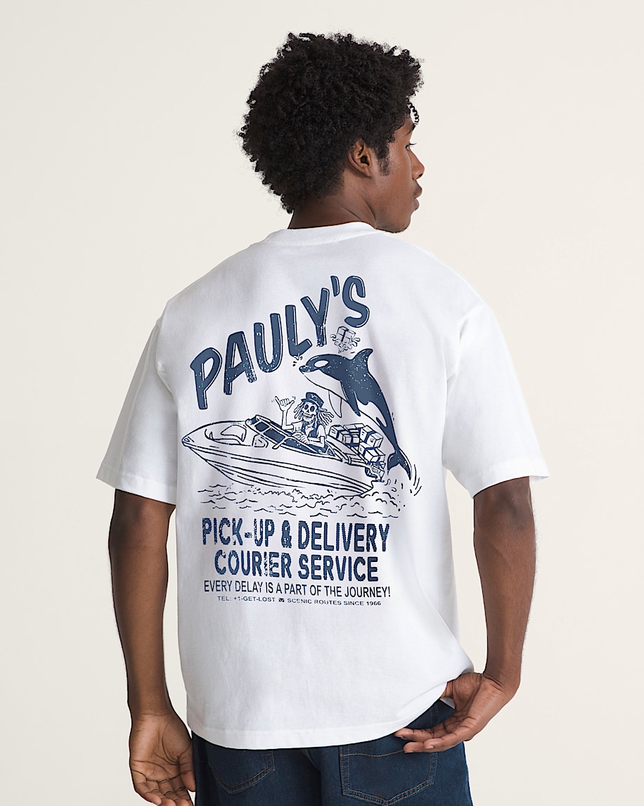 Paulys Delivery TShirt VANS White ALT3