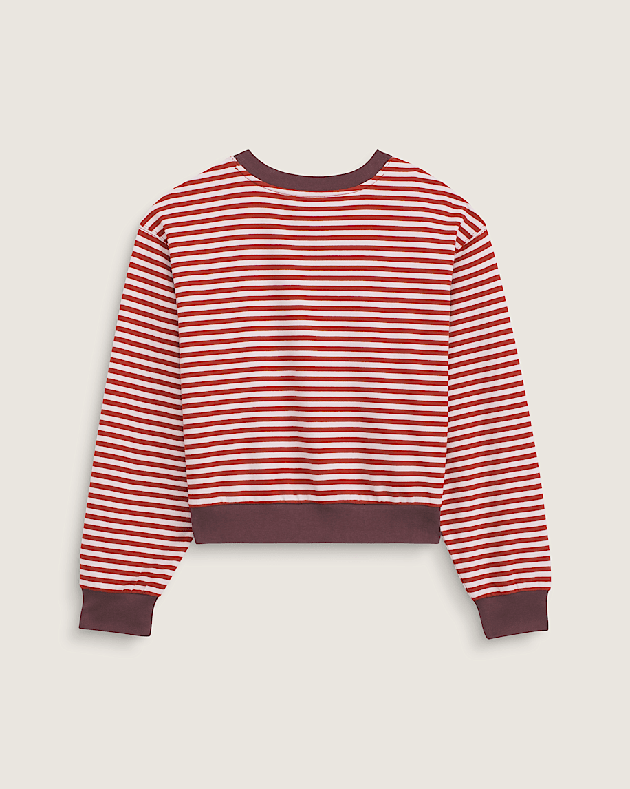 Molly Long Sleeve Henley VANS Pale Petal Pink  Poppy Ember Red ALT1