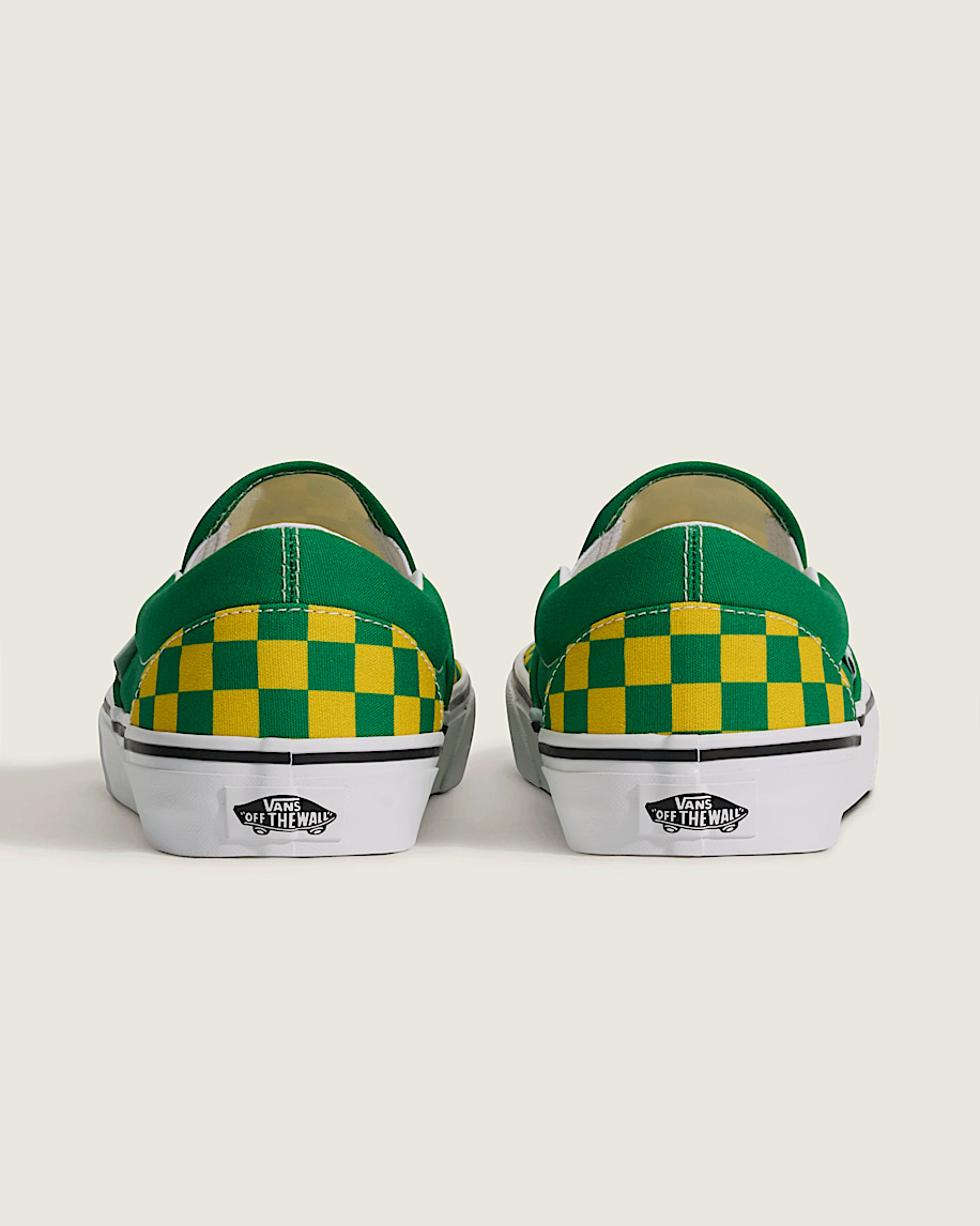 Game Day Classic SlipOn Checkerboard Shoe VANS Checkerboard Green  Yellow ALT3