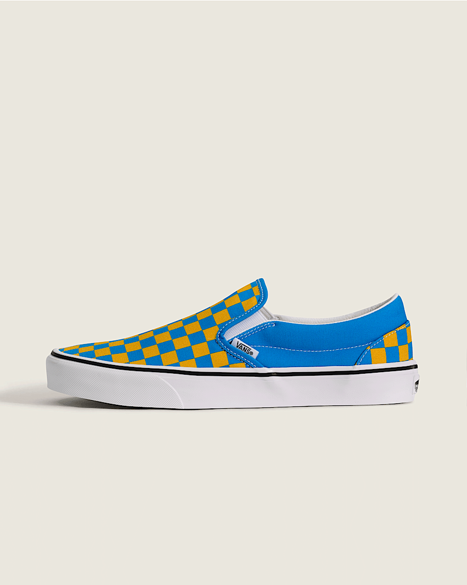 Game Day Classic SlipOn Checkerboard Shoe VANS Checkerboard Blue  Yellow HERO