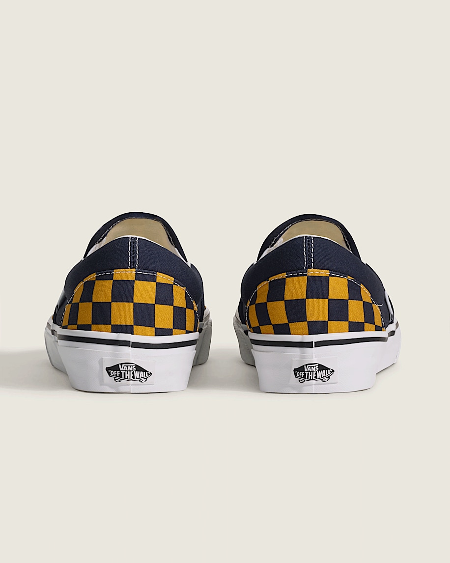 Game Day Classic SlipOn Checkerboard Shoe VANS Checkerboard Navy Blue  Gold ALT3