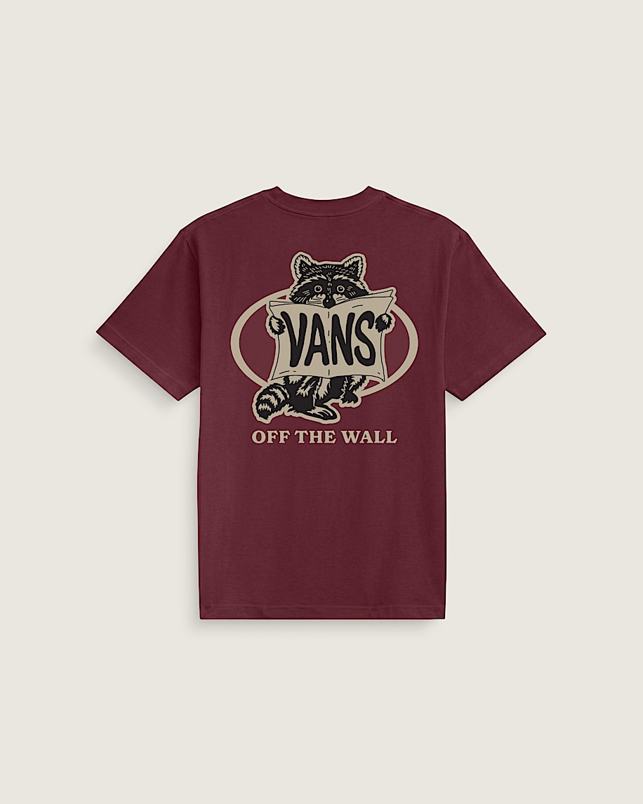 Raccoon Sign T-Shirt in Burgundy Red | Vans