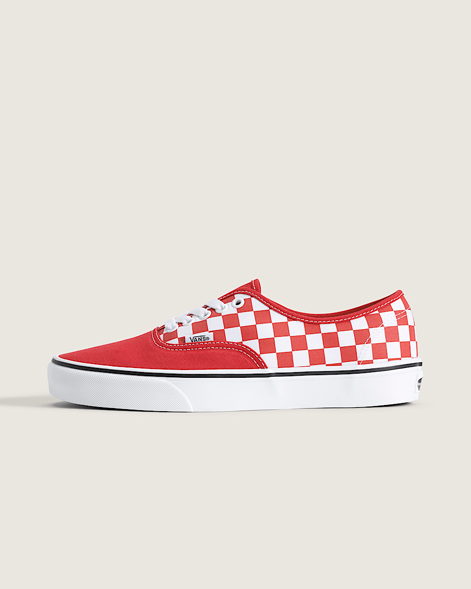 Authentic Shoe VANS Checkerboard Crimson Red  True White HERO