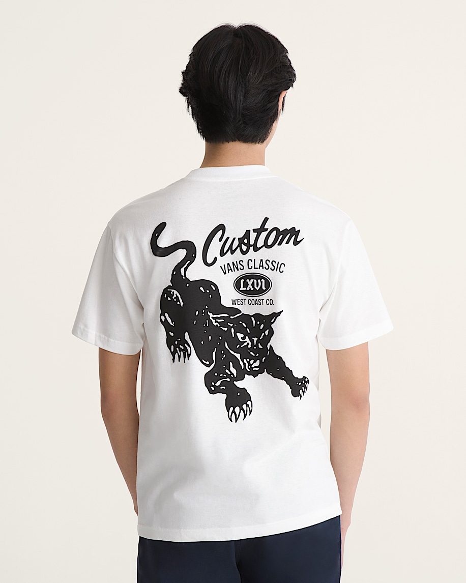 Custom Cat TShirt VANS White ALT3