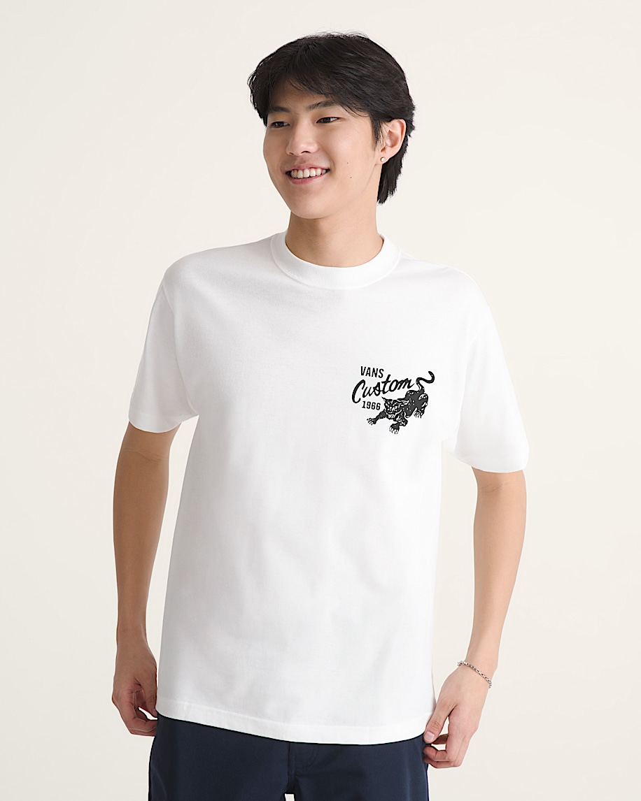 Custom Cat TShirt VANS White ALT2