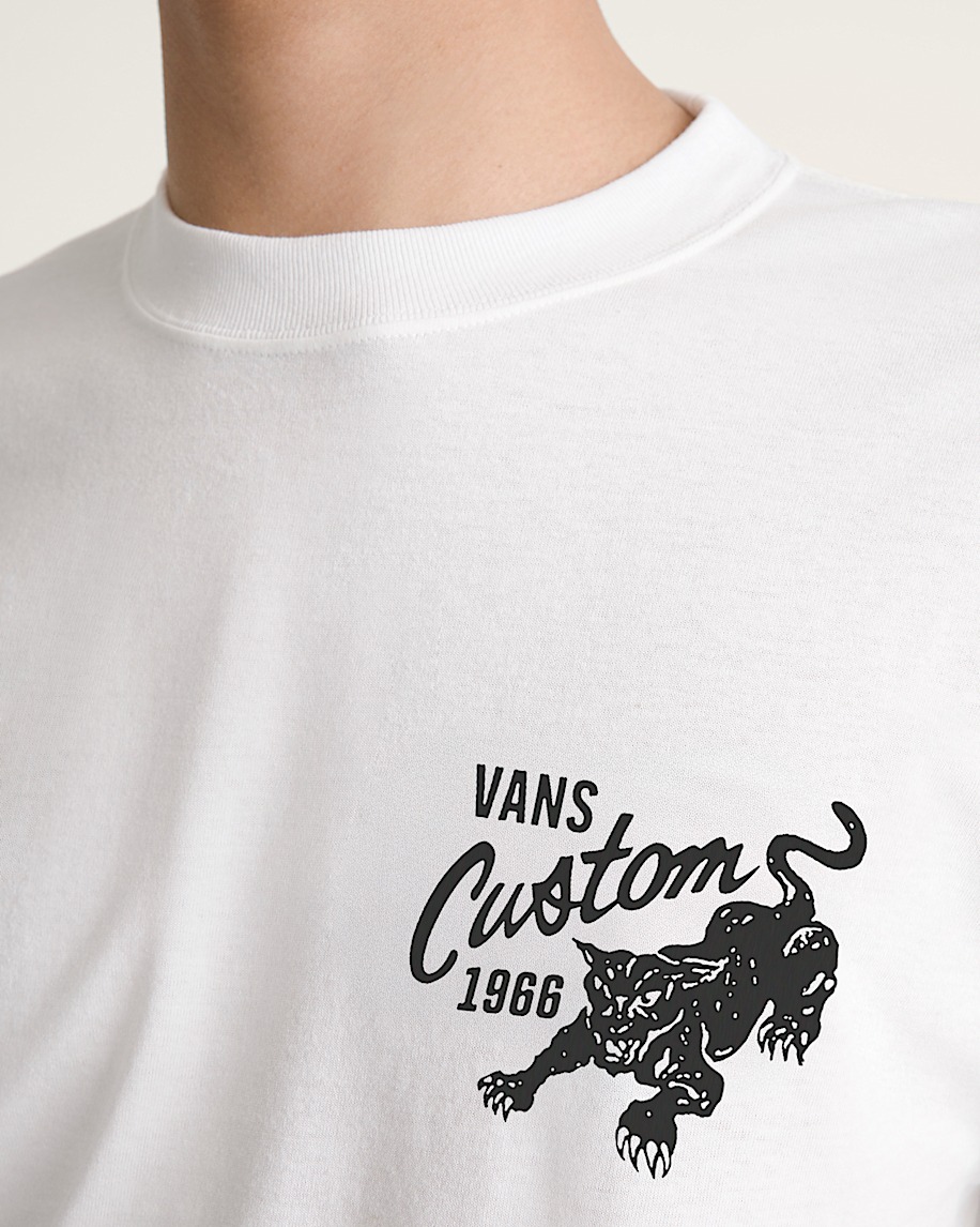 Custom Cat TShirt VANS White ALT4