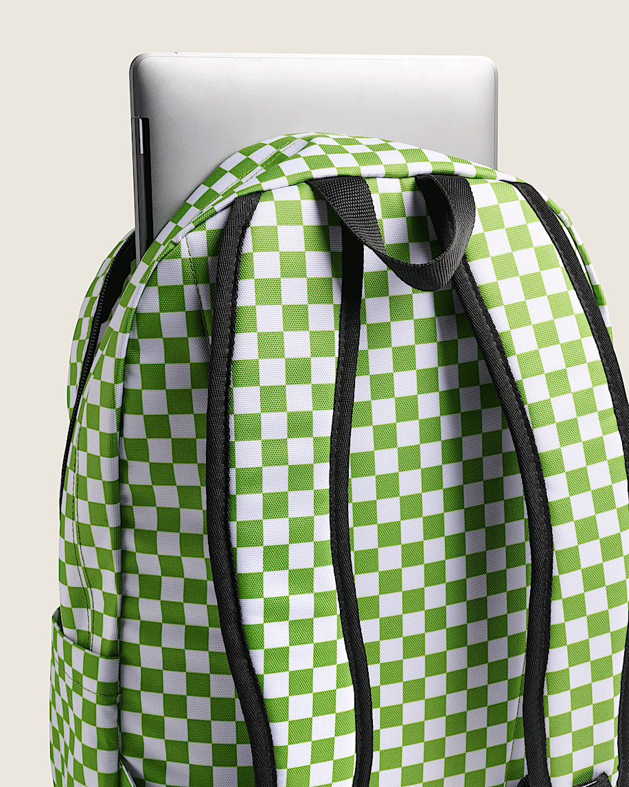 Checkerboard Old Skool Check Backpack VANS Lime Burst Green ALT2