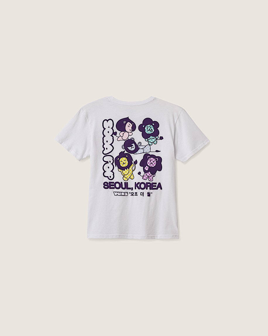 KPop Demon Hunters x Vans Little Kids Saja Friends TShirt VANS White HERO