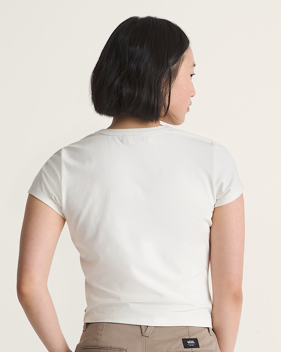 Embroidered Knit Shirt VANS Marshmallow White ALT1
