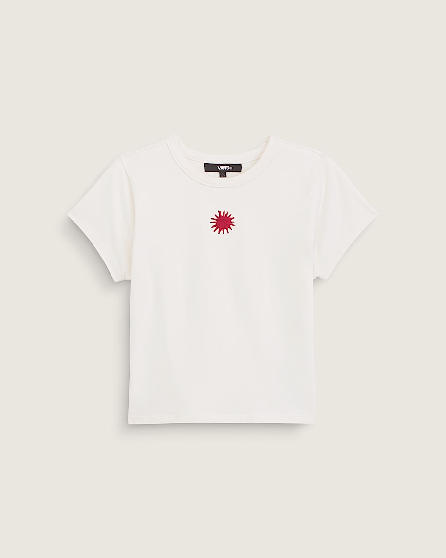 Embroidered Knit Shirt VANS Marshmallow White ALT3