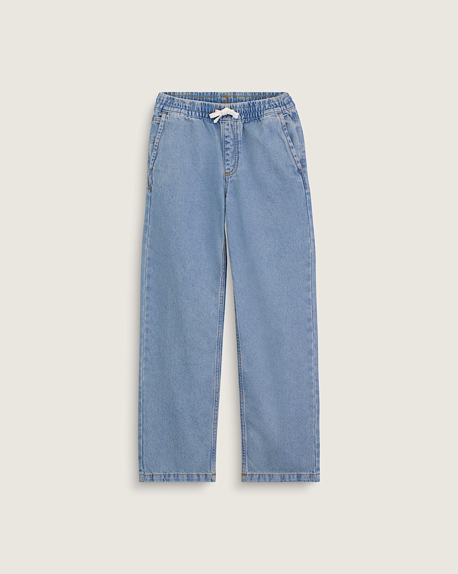 Kids Denim Range Elastic Waist Pants VANS Stonewash Blue HERO