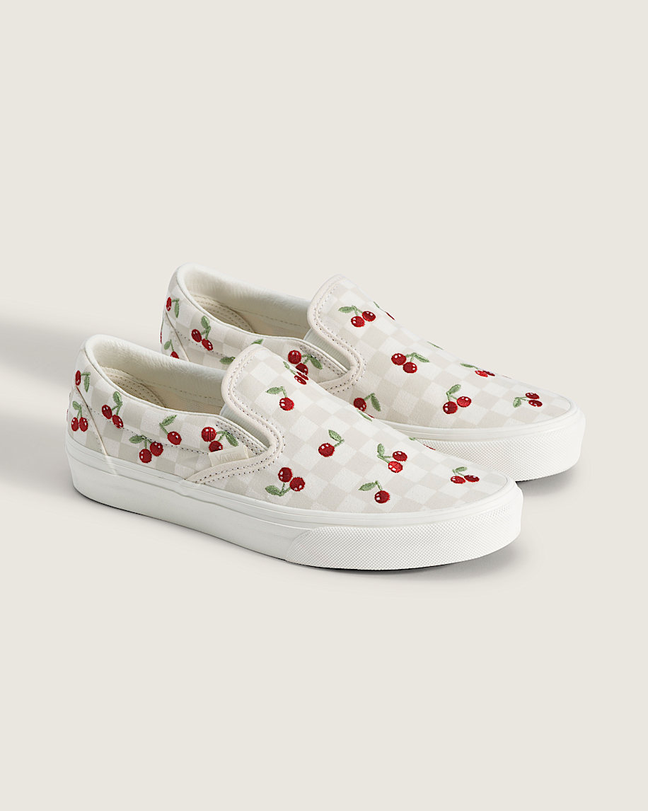 Classic SlipOn Checkerboard Shoe VANS Checkerboard Turtledove White  Marshmallow White ALT1