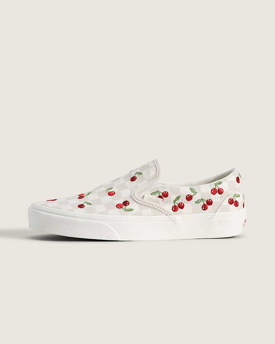 Classic SlipOn Checkerboard Shoe VANS Checkerboard Turtledove White  Marshmallow White HERO