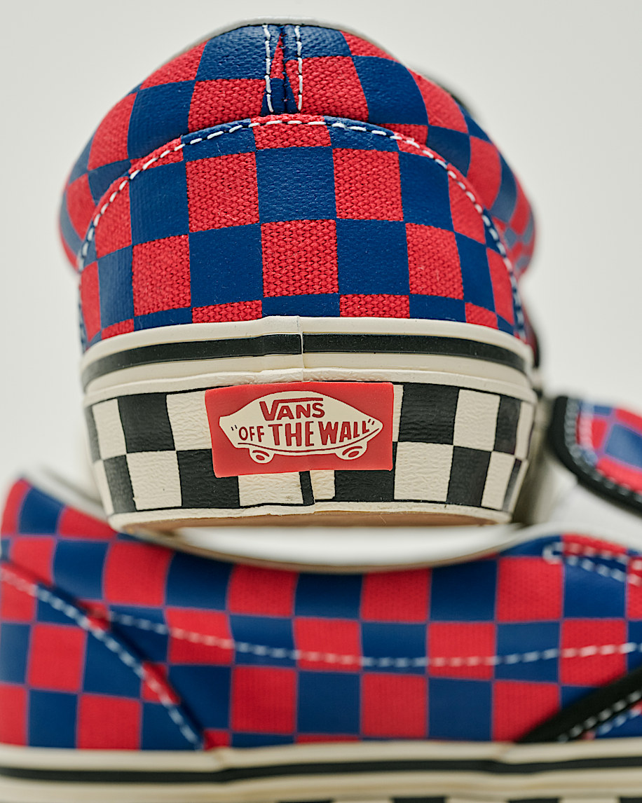 Classic SlipOn Checkerboard Shoe VANS Checkerboard Red  Blue ALT5