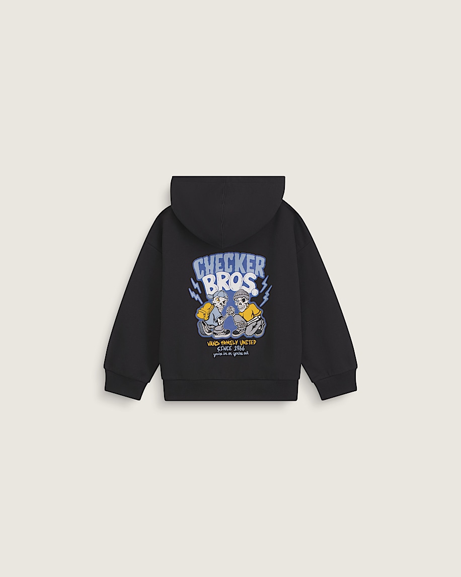 Little Kids Checker Bros Zip Hoodie Set VANS Black ALT2