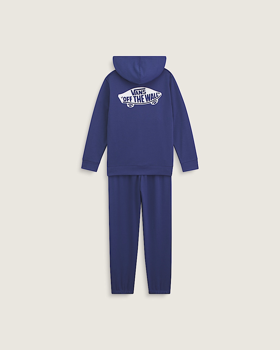 Kids Double Standard Zip Hoodie VANS True Navy Blue ALT1