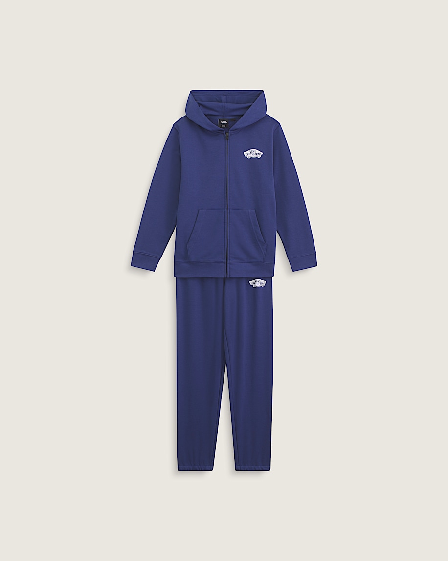 Kids Double Standard Zip Hoodie VANS True Navy Blue HERO