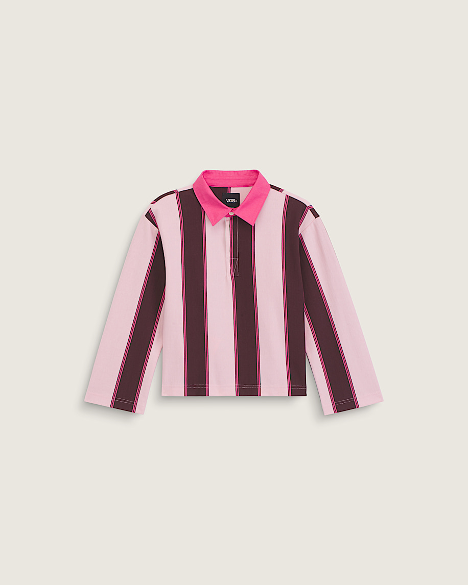 Kids Becky Rugby Shirt VANS Coral Blush HERO