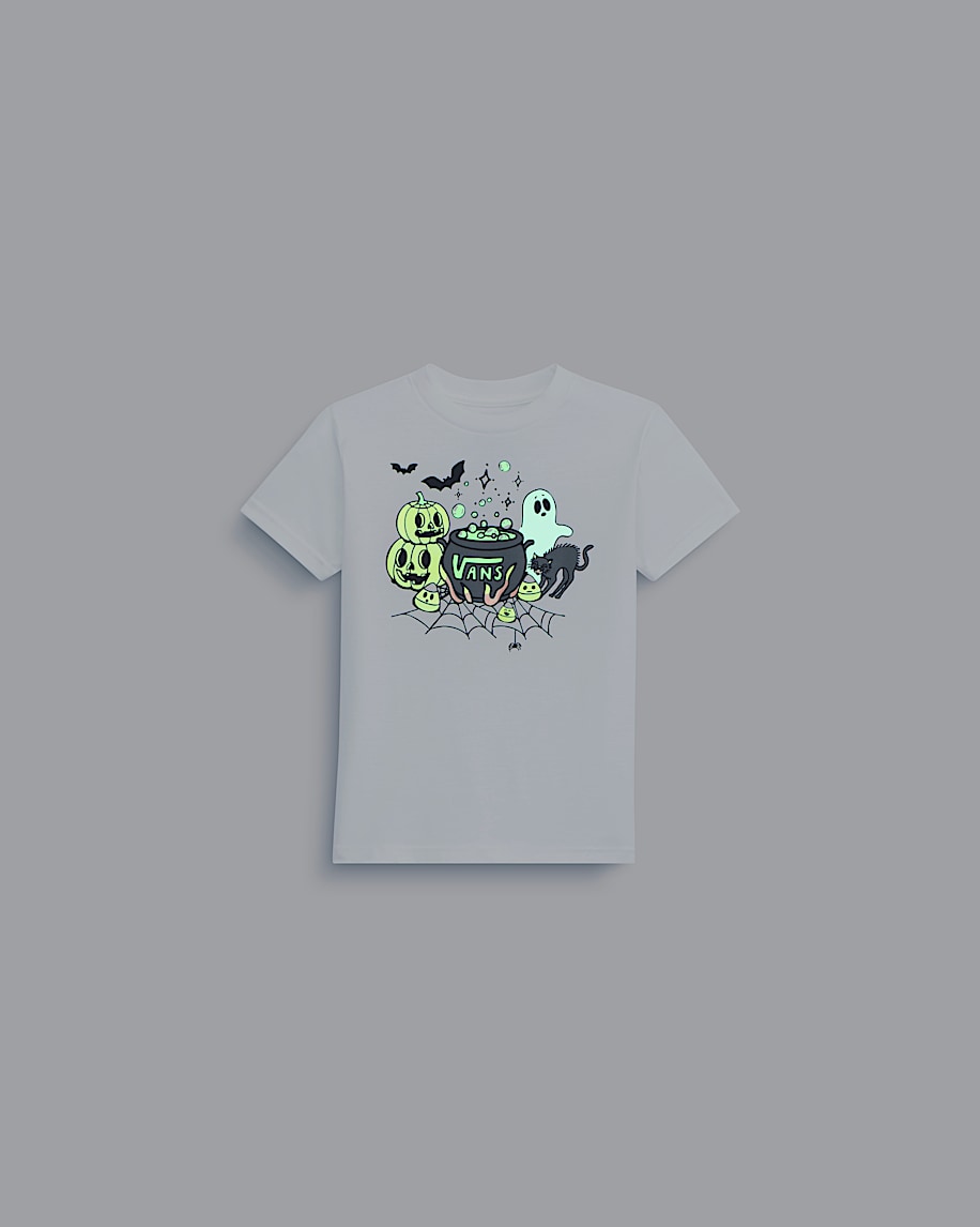 Little Kids Spooky Crew TShirt VANS GlowintheDark  White ALT1