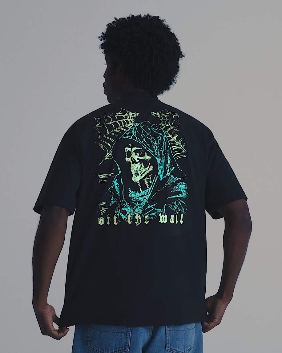 Webbed Reaper TShirt VANS GlowintheDark  Black ALT1
