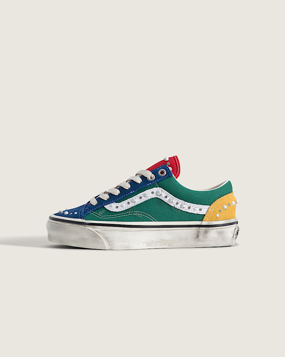 Big Kids Premium Old Skool 36 Shoe VANS Pearlized Yacht Club Green  Multi HERO