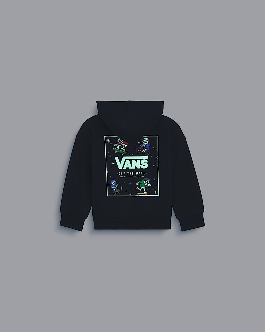 Little Kids Glow Bones Pullover Hoodie VANS GlowintheDark  Black ALT1