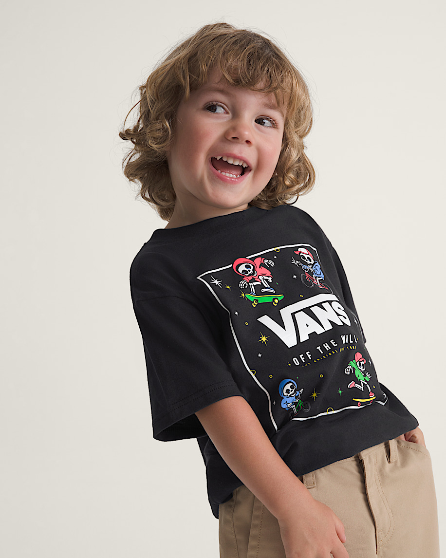 Little Kids Glow Bones TShirt VANS GlowintheDark  Black ALT3