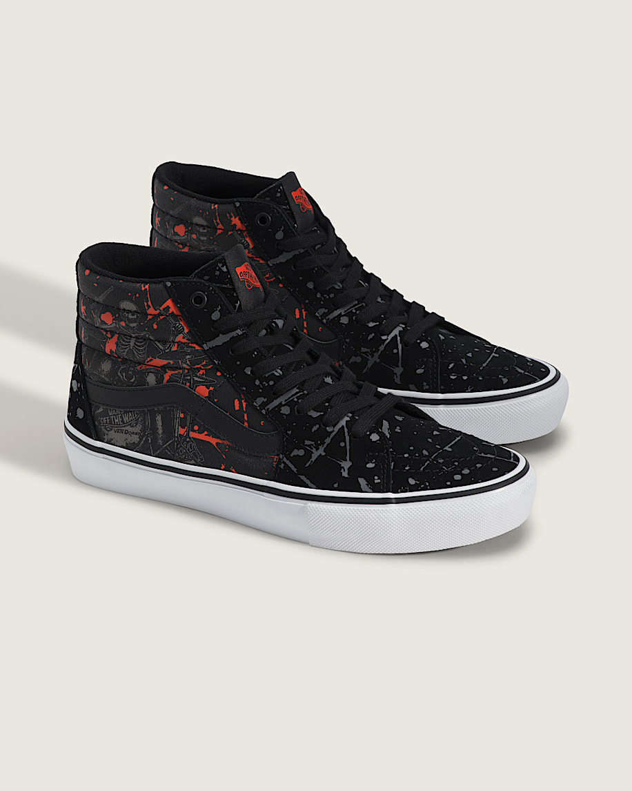 Van Doren Approved x Skate Sk8Hi Shoe VANS GlowintheDark Skeleton Black  Orange ALT1