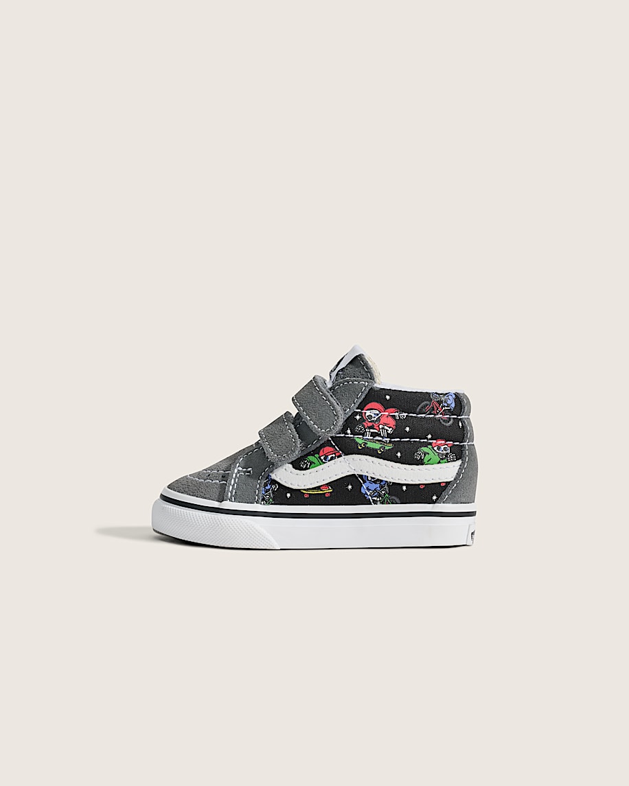 Toddler SK8Mid V Shoe VANS GlowintheDark Pewter Grey  Black HERO