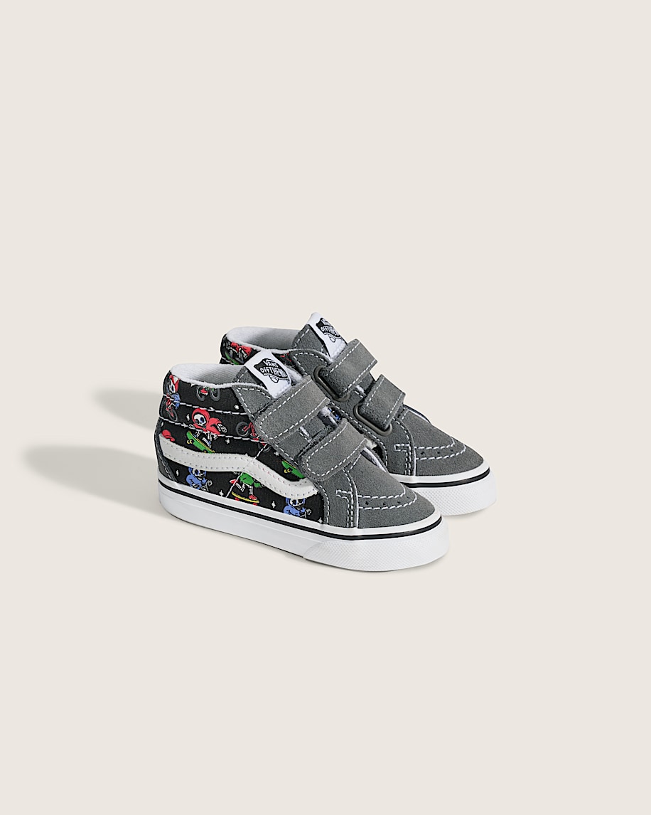 Toddler SK8Mid V Shoe VANS GlowintheDark Pewter Grey  Black ALT1