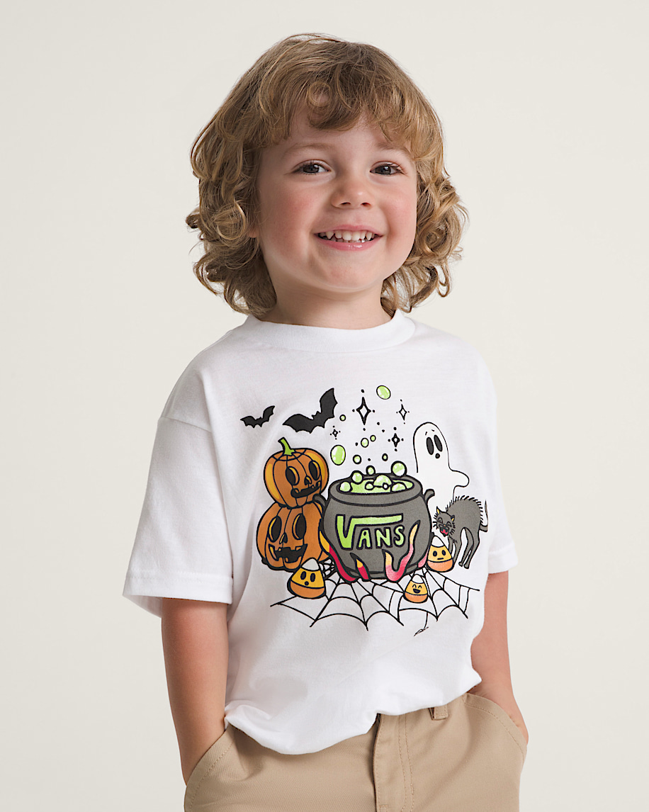 Little Kids Spooky Crew TShirt VANS GlowintheDark  White HERO