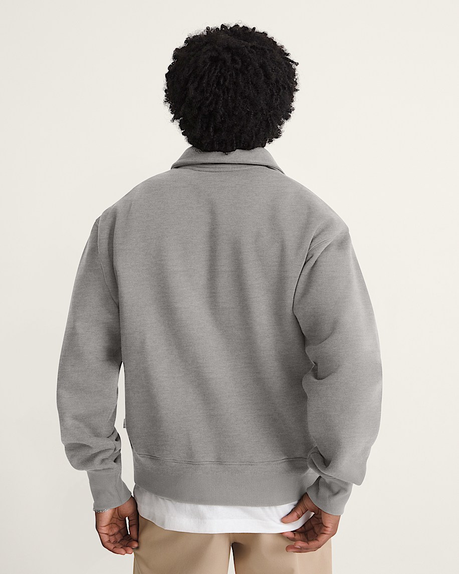 Polo Fleece Pullover VANS Cement Heather Grey ALT3