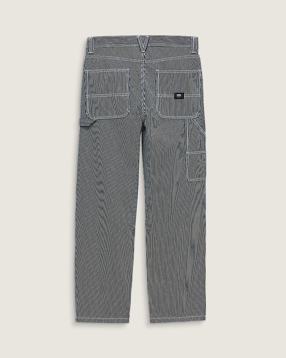 Drill Chore Carpenter Loose Striped Pants VANS Indigo Blue ALT1