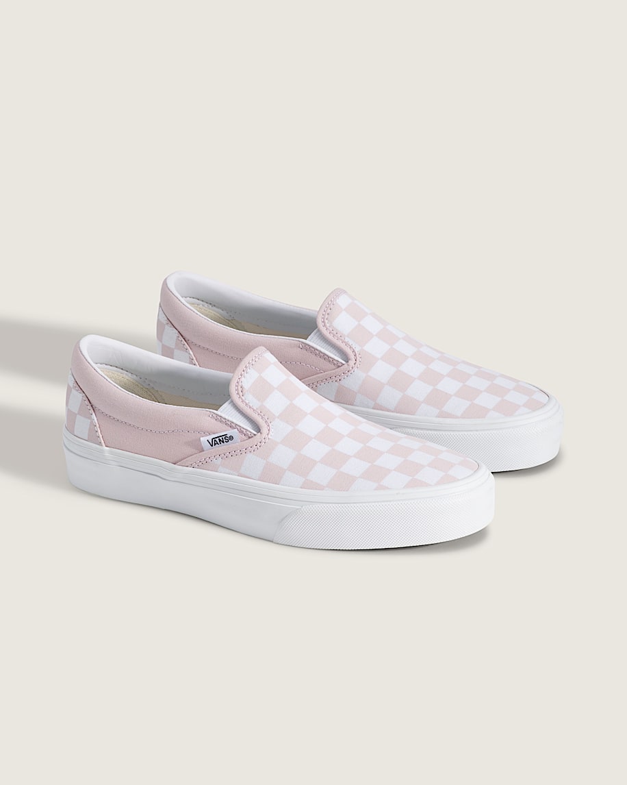 Classic SlipOn Shoe VANS Checkerboard Pale Petal Pink ALT1