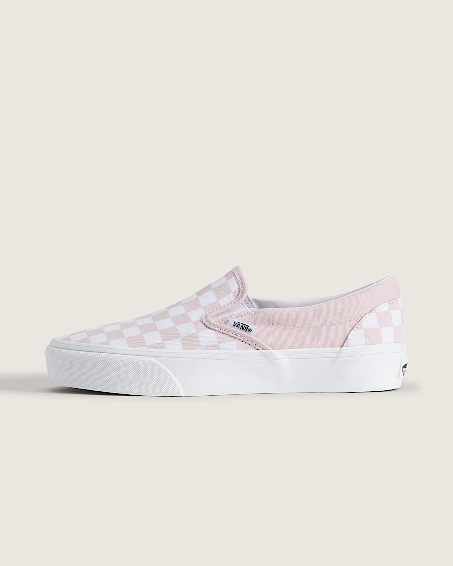 Classic SlipOn Shoe VANS Checkerboard Pale Petal Pink HERO