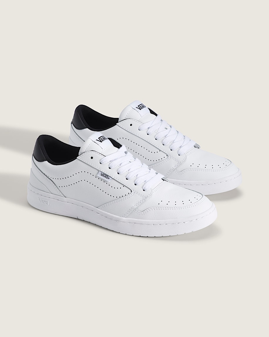 Court Low Shoe VANS Leather True White  Black ALT1