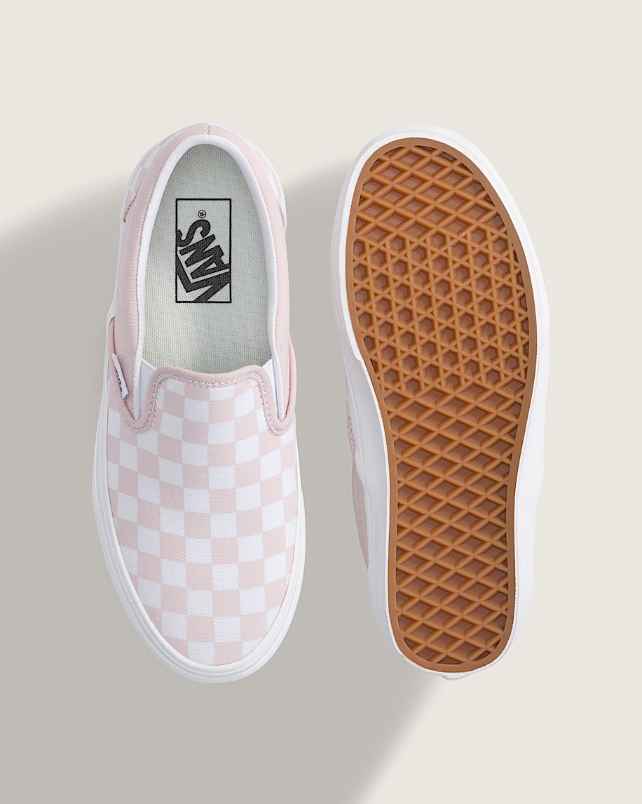 Classic SlipOn Shoe VANS Checkerboard Pale Petal Pink ALT2